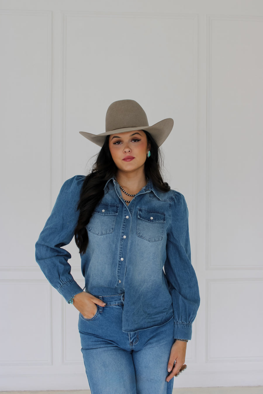 The Leddie Denim Top