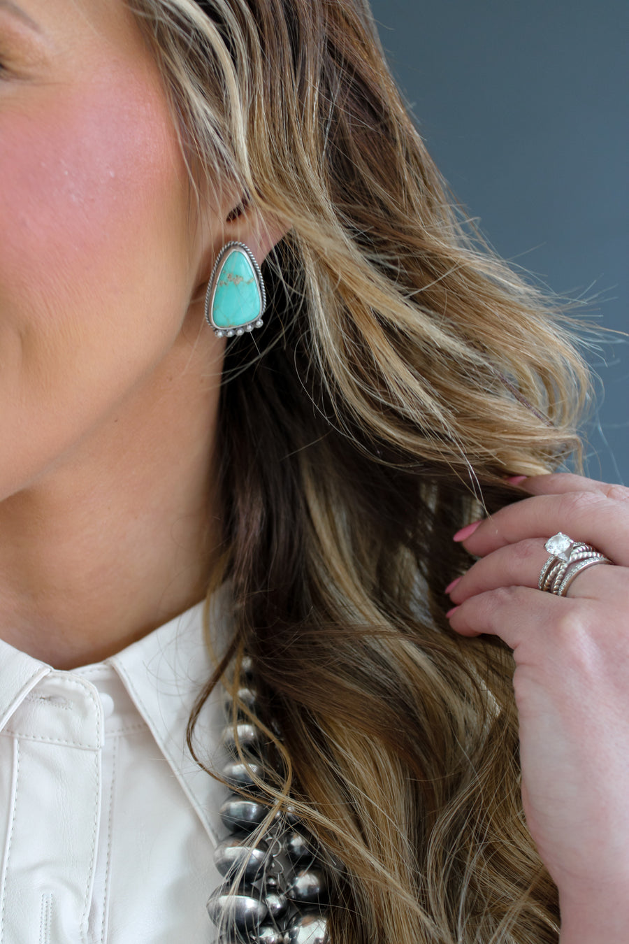 The Turquoise Triangle Earrings