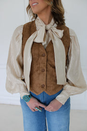 The Linny Suede Vest