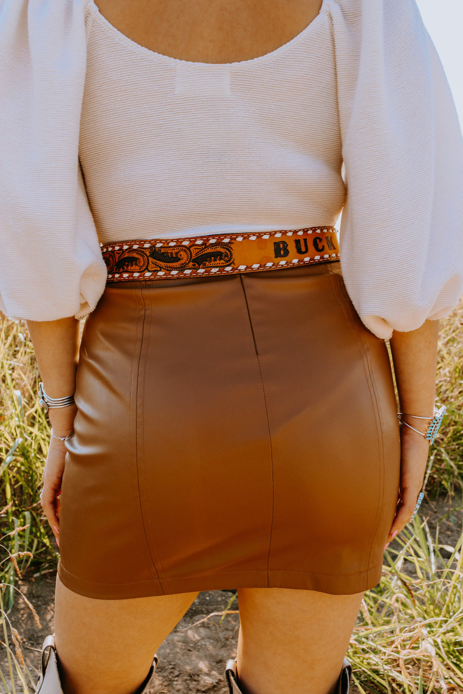 The Tulsa Leather Skirt