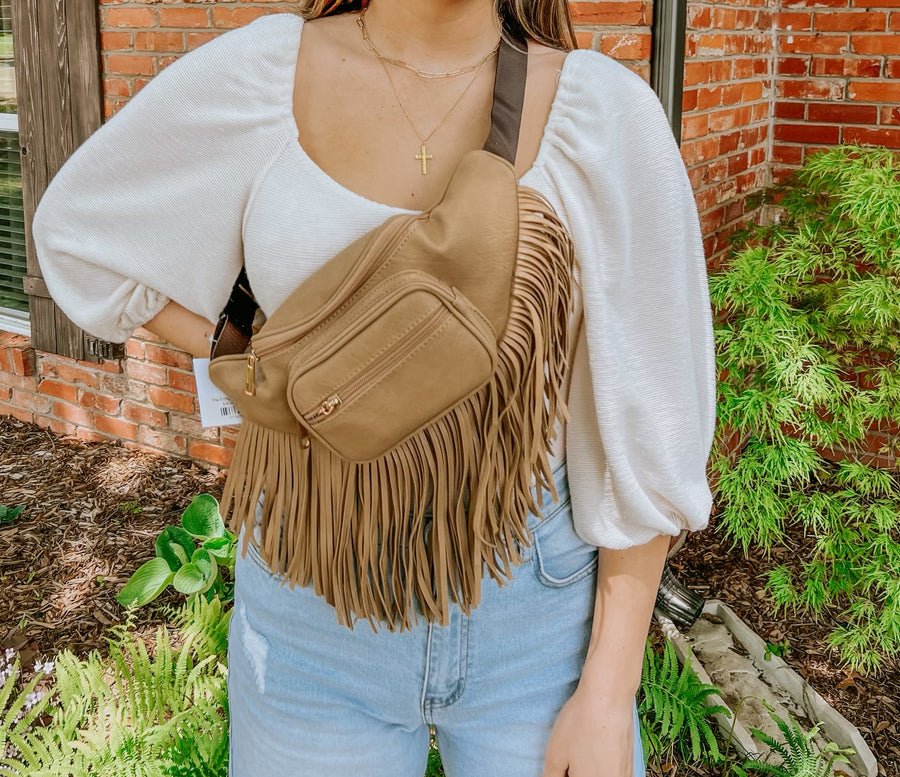 Fringe discount fanny pack